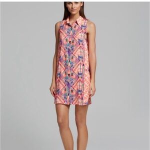 Mara Hoffman Cosmic Fountain Neon Sleeveless Short Dress-Small